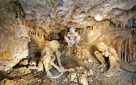 During research, speleologists found many bones of prehistoric people and animals. . Archman of petralona